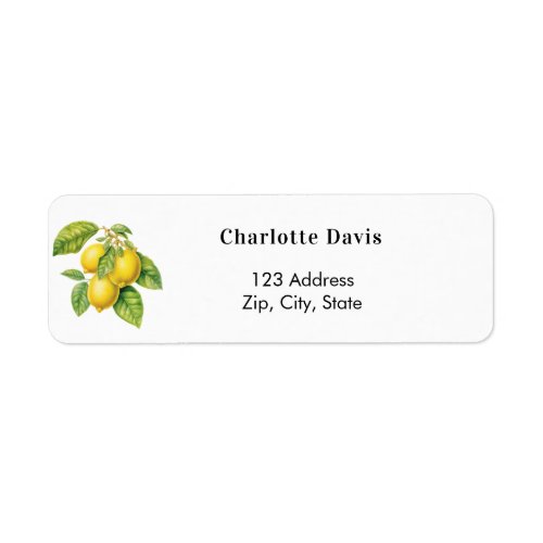 Lemon return address  label