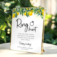 Lemon Ring Hunt Bridal Shower Game Card