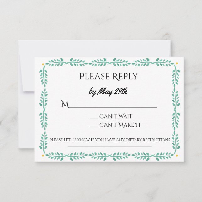 Lemon RSVP Card (Front)