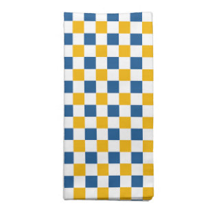 Lemon Rustic Farmhouse French Country Checks Cloth Napkin