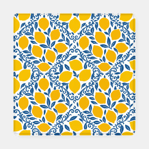 Lemon Rustic Farmhouse French Country Coaster Set