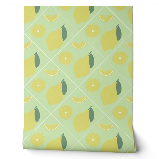 lemon seamless pattern wallpaper  (Unrolling)