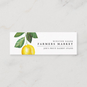 Lemon Season Farmers Market Custom City Mini Business Card