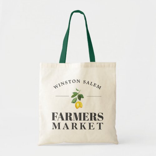 Lemon Season  Farmers Market Custom City Tote Bag