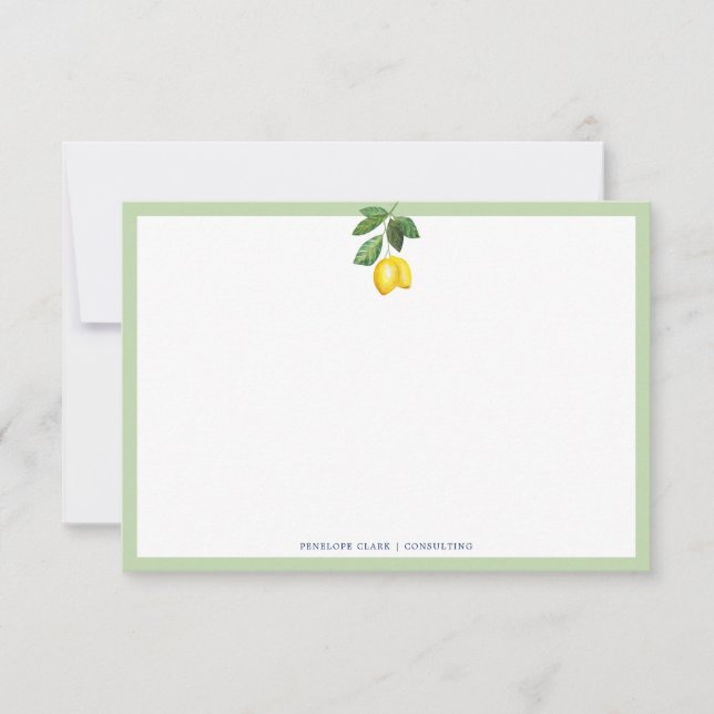 Lemon Season | Lemon Tree Note Card (Front)