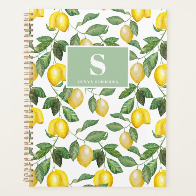 Lemon Season | Monogrammed Planner (Front)