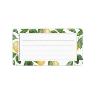 Lemon Season Wedding Celebration Blank Address Label
