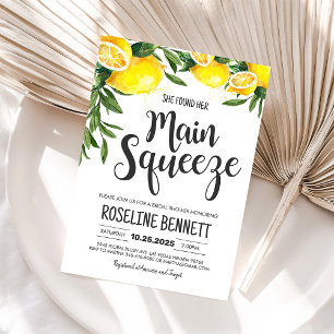 Lemon She Found Her Main Squeeze Bridal Invitatio Invitation