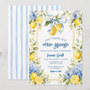 Lemon She Found Her Main Squeeze Bridal Shower Invitation