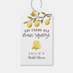 Lemon She Found Her Main Squeeze Favor Gift Tags