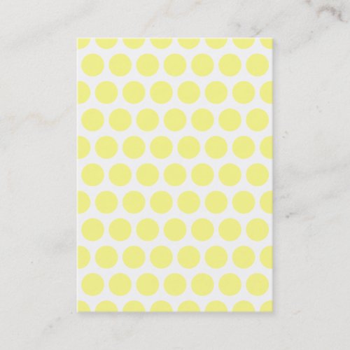 Lemon Sherbet Polka Dots Business Cards
