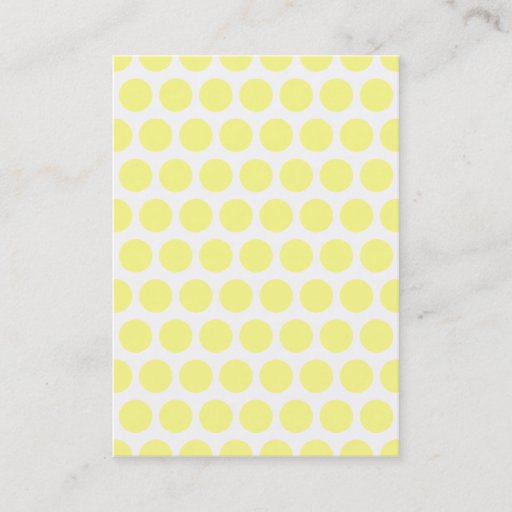 Customizable Lemon Sherbet Polka Dots Business Cards