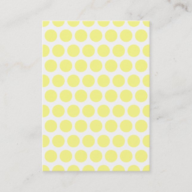 Lemon Sherbet Polka Dots Business Card (Front)