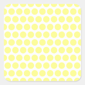 Lemon Sherbet Polka Dots Square Sticker