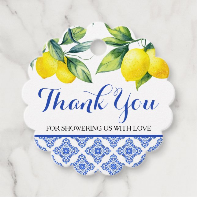 Lemon Shower Favor Tags (Front)
