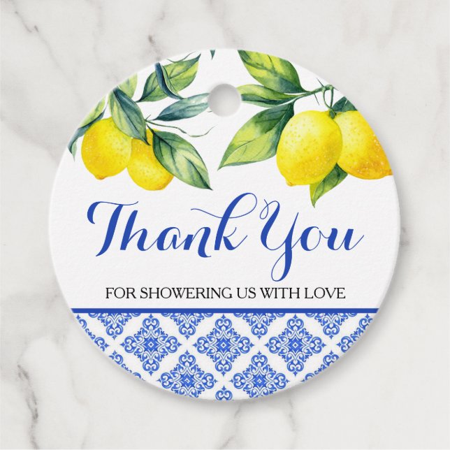 Lemon Shower Favor Tags (Front)