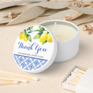 Lemon Shower Mini Candle Favors