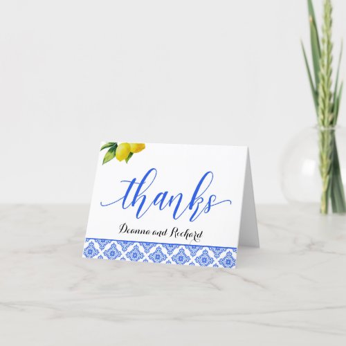 Lemon Shower Thank You Card