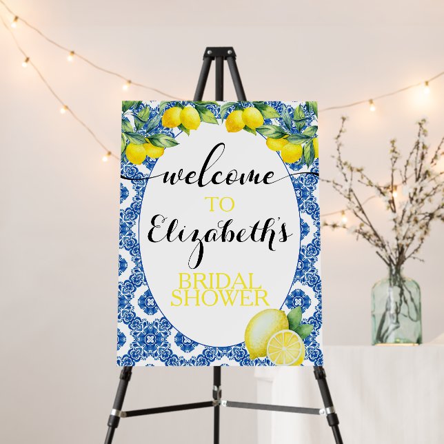 Lemon Shower Welcome Sign (In Situ (Stand))