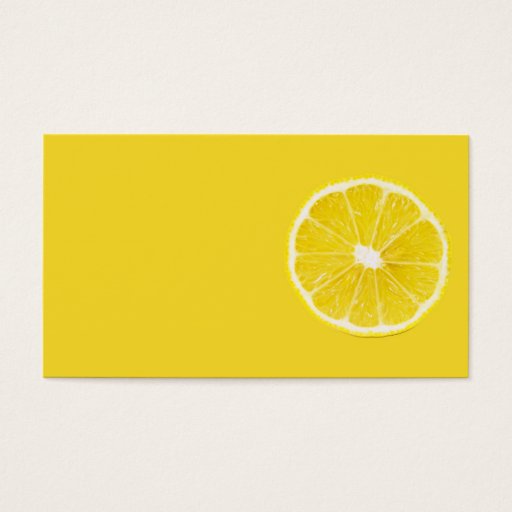Customizable lemon slice business card template