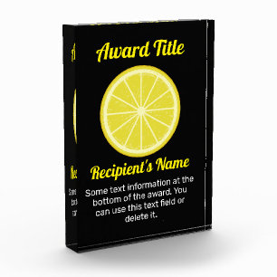 Lemon Slice Acrylic Award