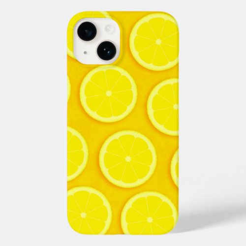 Lemon slice bright yellow graphic Case_Mate iPhone 14 case