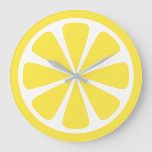 Lemon Slice Bright Yellow Kitchen Clock