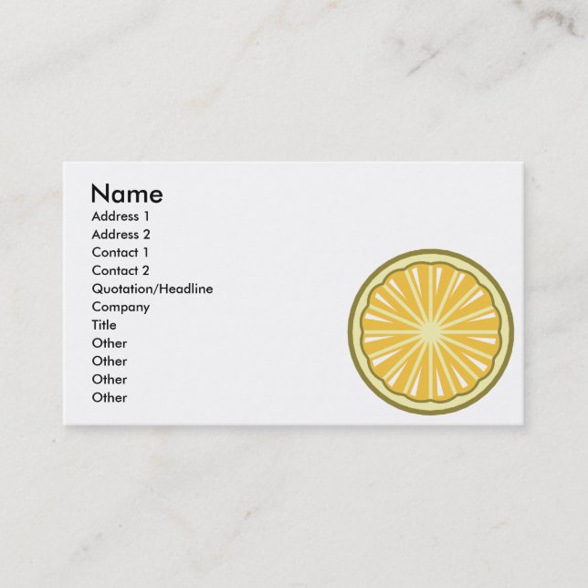 lemon slice business card (Front)
