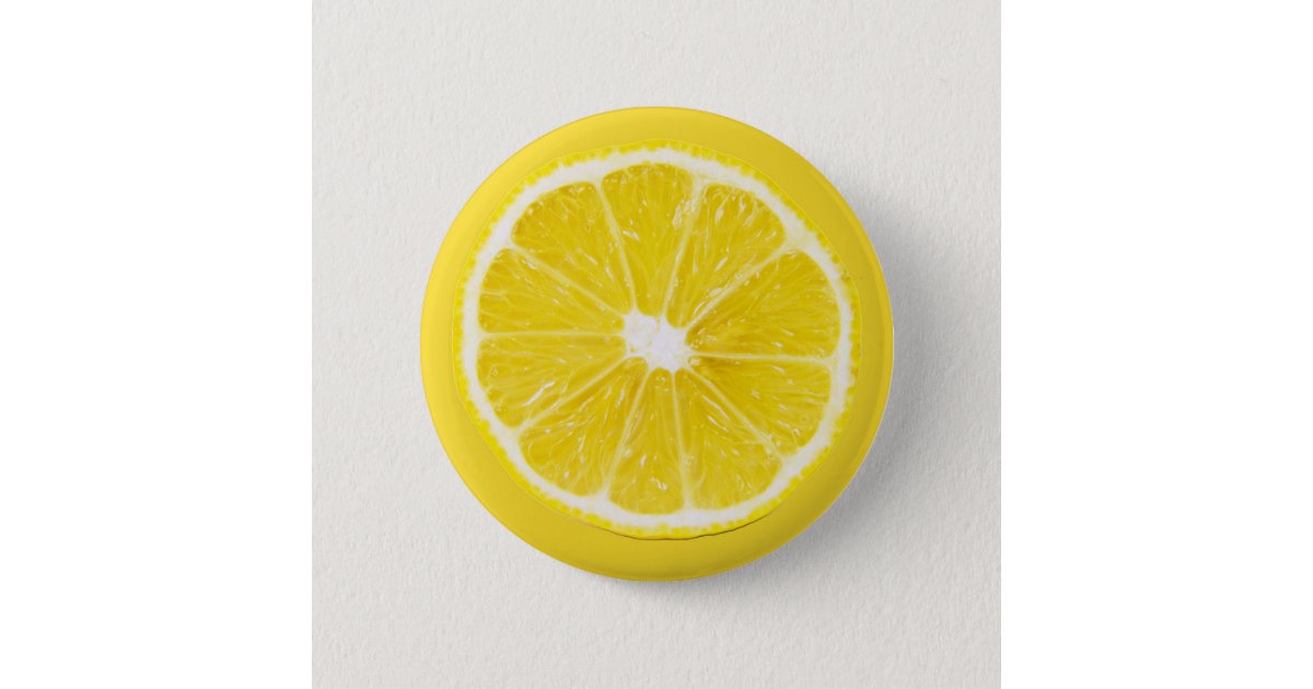 lemon slice button | Zazzle