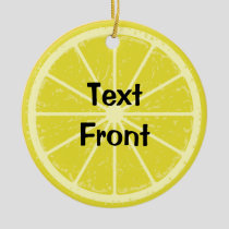 Lemon Slice Ceramic Ornament