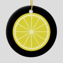 Lemon Slice Ceramic Ornament
