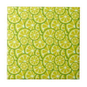 Lemon Slice Citric Fruit Yellow Citrus Lemonade Ceramic Tile