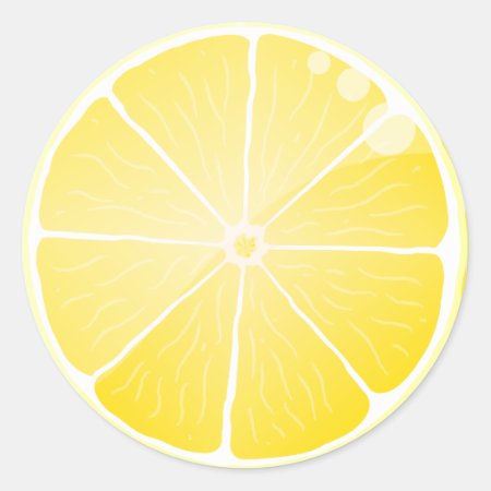 Lemon Slice Classic Round Sticker