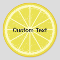 Lemon Slice Classic Round Sticker