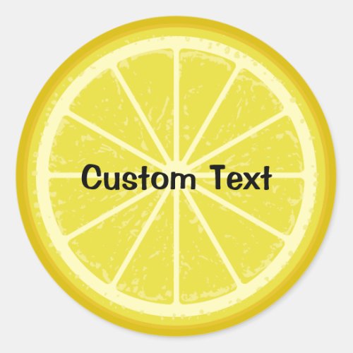 Lemon Slice Classic Round Sticker