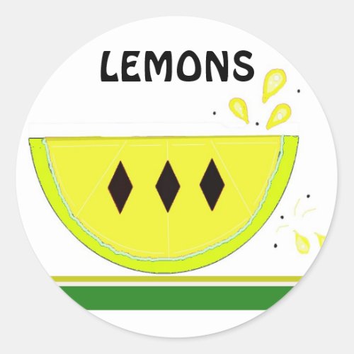 Lemon Slice Classic Round Sticker