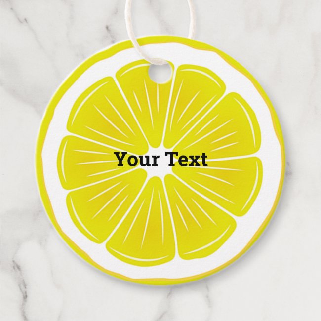 Lemon Slice Design Favor Card Favor Tags