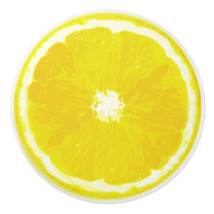 Lemon Slice Digital Painting Ceramic Knob