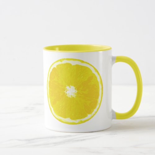 Lemon Slice Digital Painting Mug