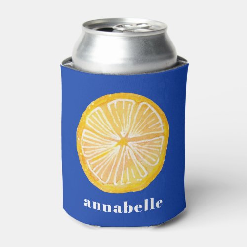 Lemon Slice First Name Can Cooler