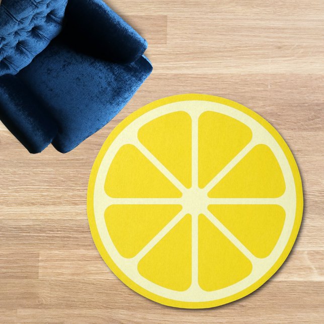 Lemon Slice Fun Yellow Round 5 Foot Rug (Lemon Slice Fun Yellow Round 5 Foot Rug
)