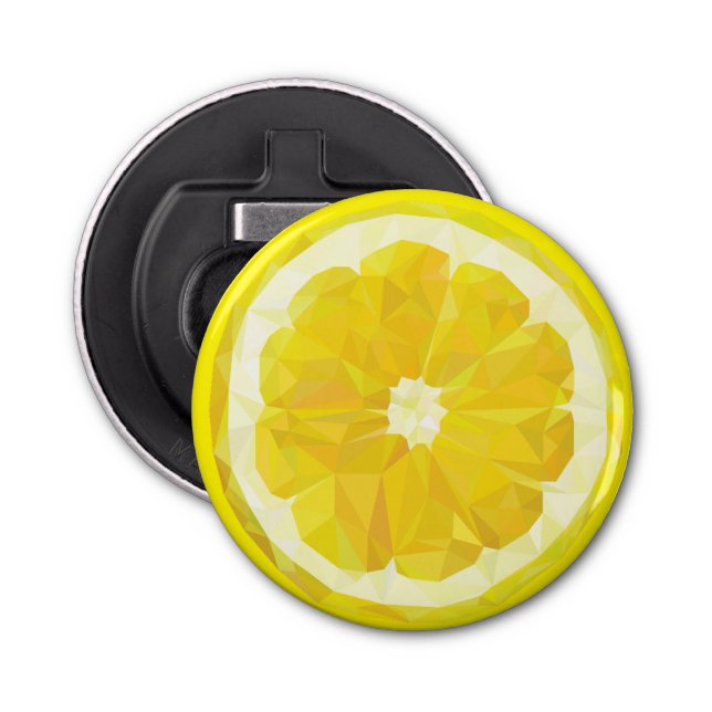 Lemon Slice Geometric Design Fruit Bottle Opener (Front)