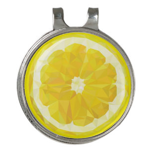 Lemon Slice Geometric Design Fruit Golf Hat Clip