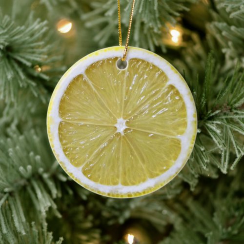 Lemon slice hanging ornament