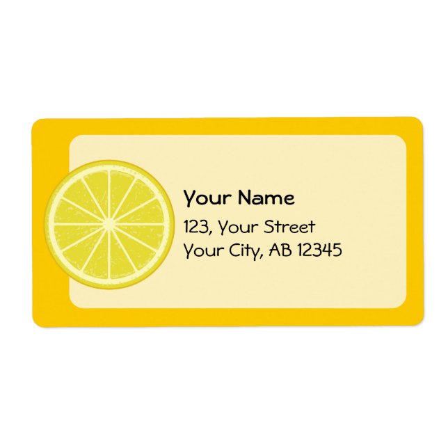 Lemon Slice Label (Front)
