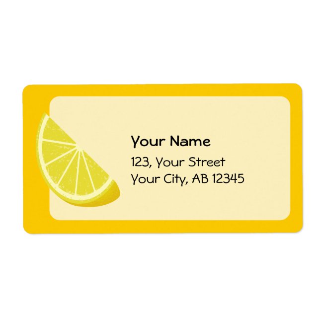 Lemon Slice Label (Front)