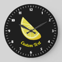 Lemon Slice Large Clock