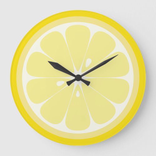 Lemon Slice Large Clock