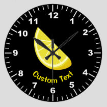 Lemon Slice Large Clock