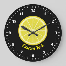Lemon Slice Large Clock